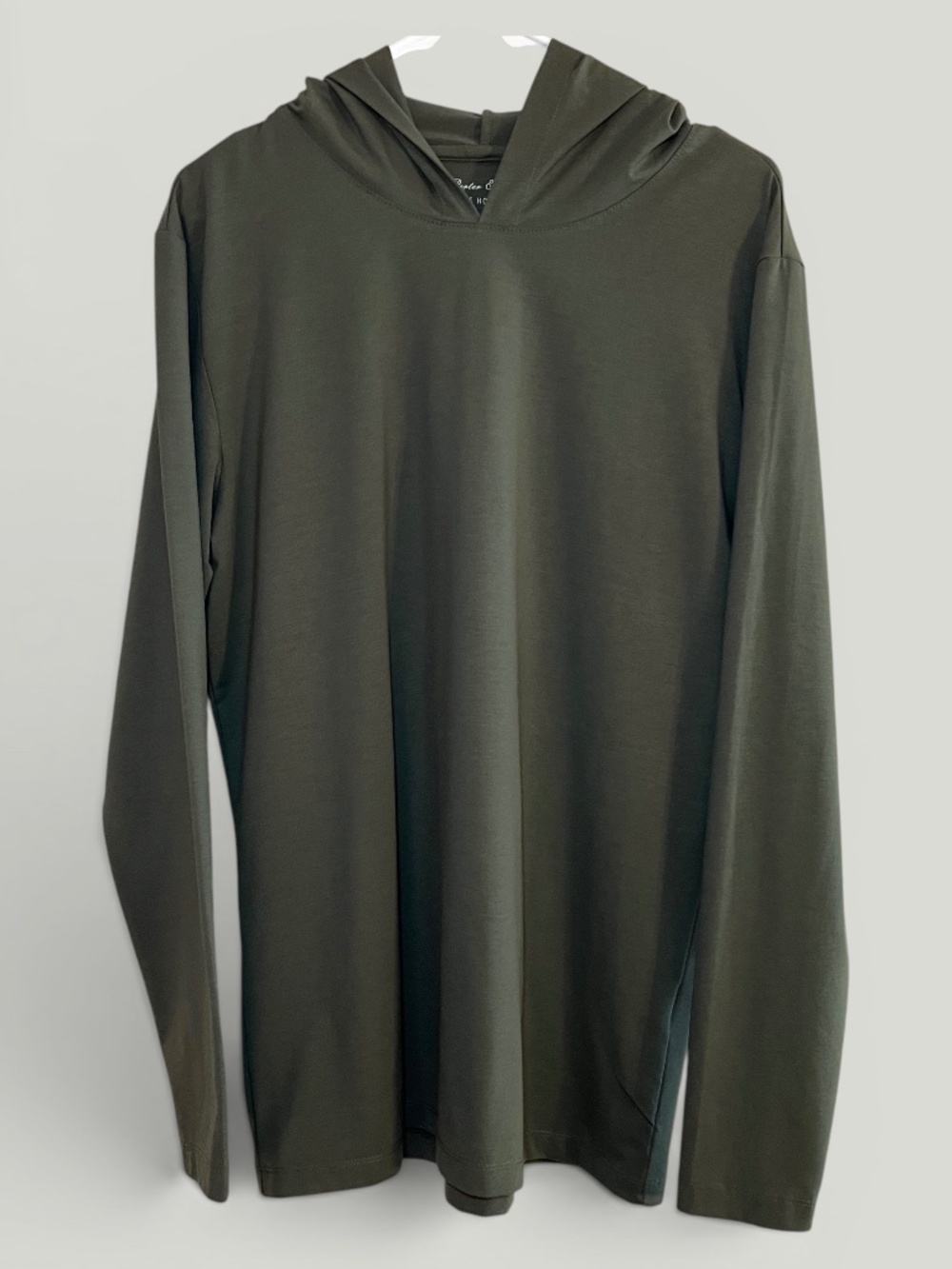 Porter & Ash Moss Green Lightweight Performance Hoodie Size L